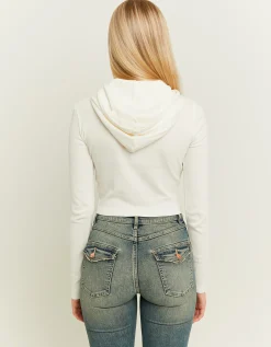 Top Bianco con Stampa e Cappuccio^Tally Weijl Flash Sale