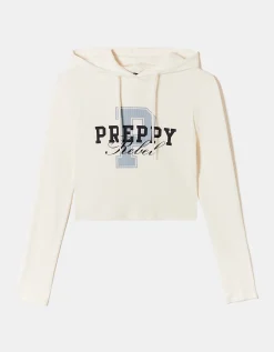 Top Bianco con Stampa e Cappuccio^Tally Weijl Flash Sale