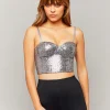 Top corsetto con paillettes argento^Tally Weijl Outlet