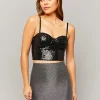 Top corsetto con paillettes nere^Tally Weijl New