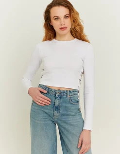 Top Corto Bianco con Catena in Strass^Tally Weijl Best