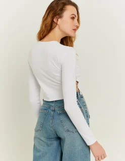 Top Corto Bianco con Catena in Strass^Tally Weijl Best