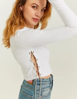 Top Corto Bianco con Catena in Strass^Tally Weijl Best