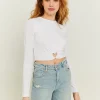 Top Corto Bianco con Cut Out Cuore^Tally Weijl Fashion