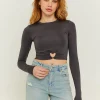 Top Corto Grigio con Cut Out Cuore^Tally Weijl Cheap