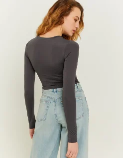 Top Corto Grigio con Cut Out Cuore^Tally Weijl Cheap