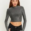 Top Corto in Lurex Grigio^Tally Weijl Sale