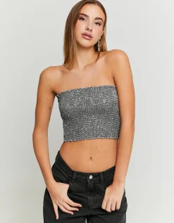 Top Fascia Argento con Paillettes^Tally Weijl Online