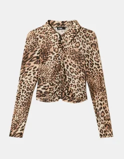 Top in Tulle Stampa Leo^Tally Weijl Store