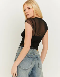 Top Morbido in Mesh con Strass^Tally Weijl Outlet