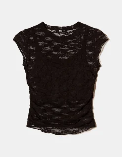 Top Morbido in Pizzo con Increspature Laterali^Tally Weijl Sale