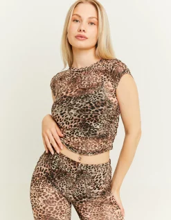 Top Smanicato Stampa Animalier Leo^Tally Weijl Discount
