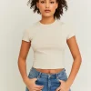 T-shirt Basica a Costine^Tally Weijl Clearance