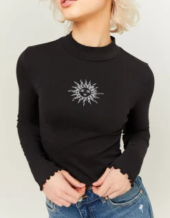 T-shirt Fantasia Semi-Corta Nera^Tally Weijl Flash Sale