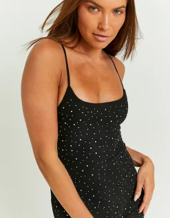 Tutina in Mesh Nera con Strass^Tally Weijl Shop
