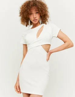 Vestito Corto Cut Out Bianco^Tally Weijl Cheap