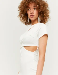 Vestito Corto Cut Out Bianco^Tally Weijl Cheap