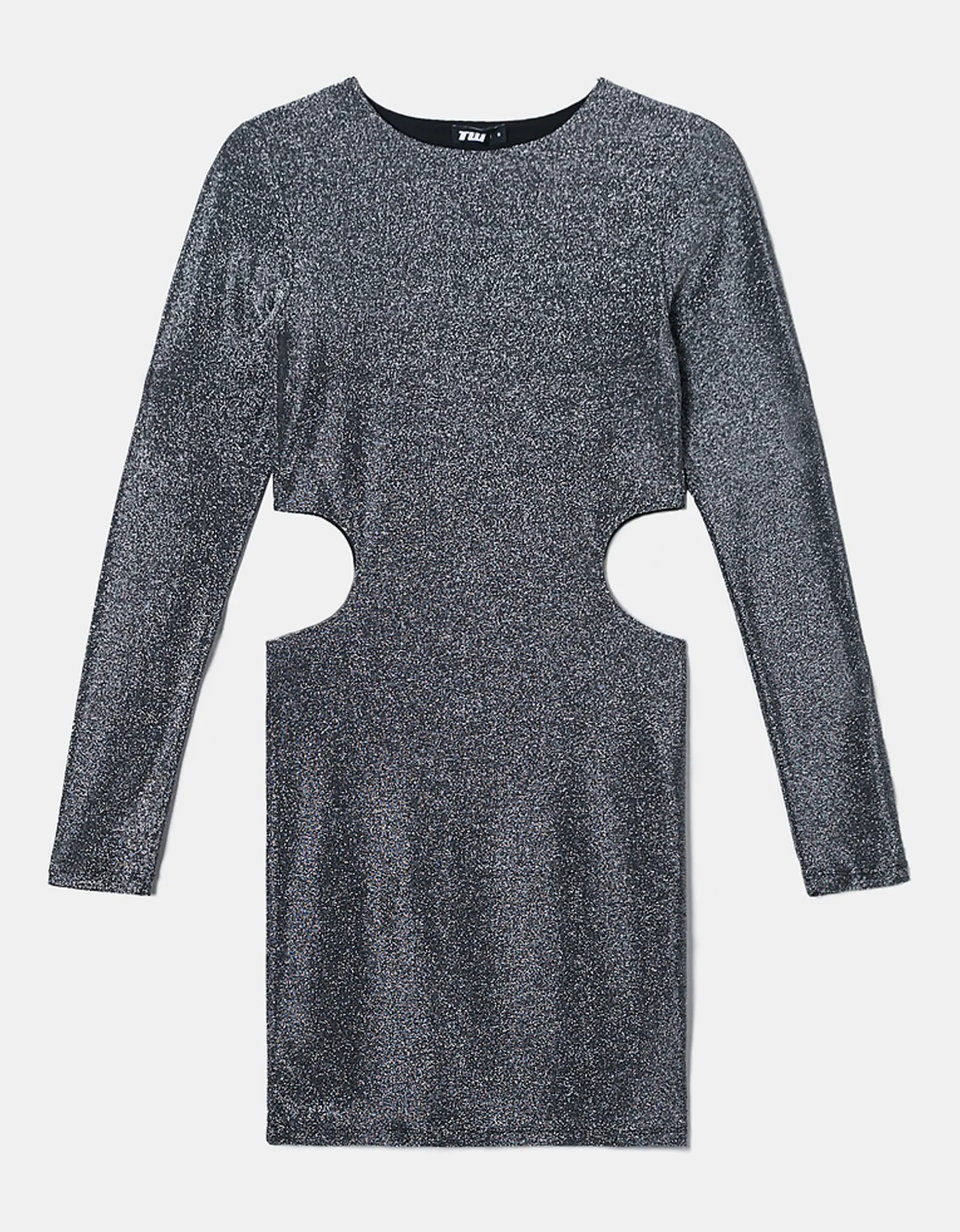 Vestito Corto Cut Out in Lurex Grigio^Tally Weijl Online