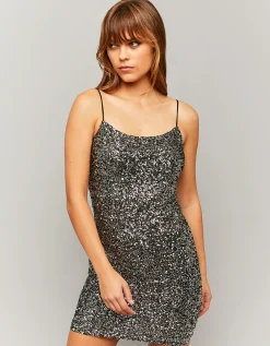 Vestito Corto Grigio con Paillettes^Tally Weijl Shop