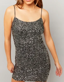 Vestito Corto Grigio con Paillettes^Tally Weijl Shop
