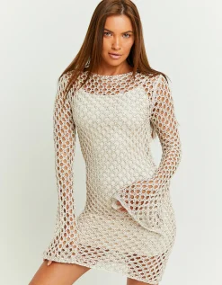 Vestito Corto in Crochet con Paillettes^Tally Weijl Best Sale