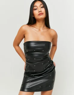 Vestito Corto in Finta Pelle con Borchie^Tally Weijl Hot