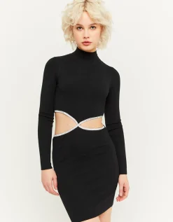 Vestito Corto in Maglia con Cut Out e Strass^Tally Weijl Online