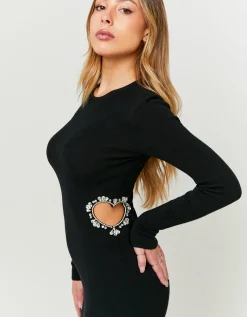 Vestito Corto in Maglia con Cut Outs e Strass^Tally Weijl Fashion