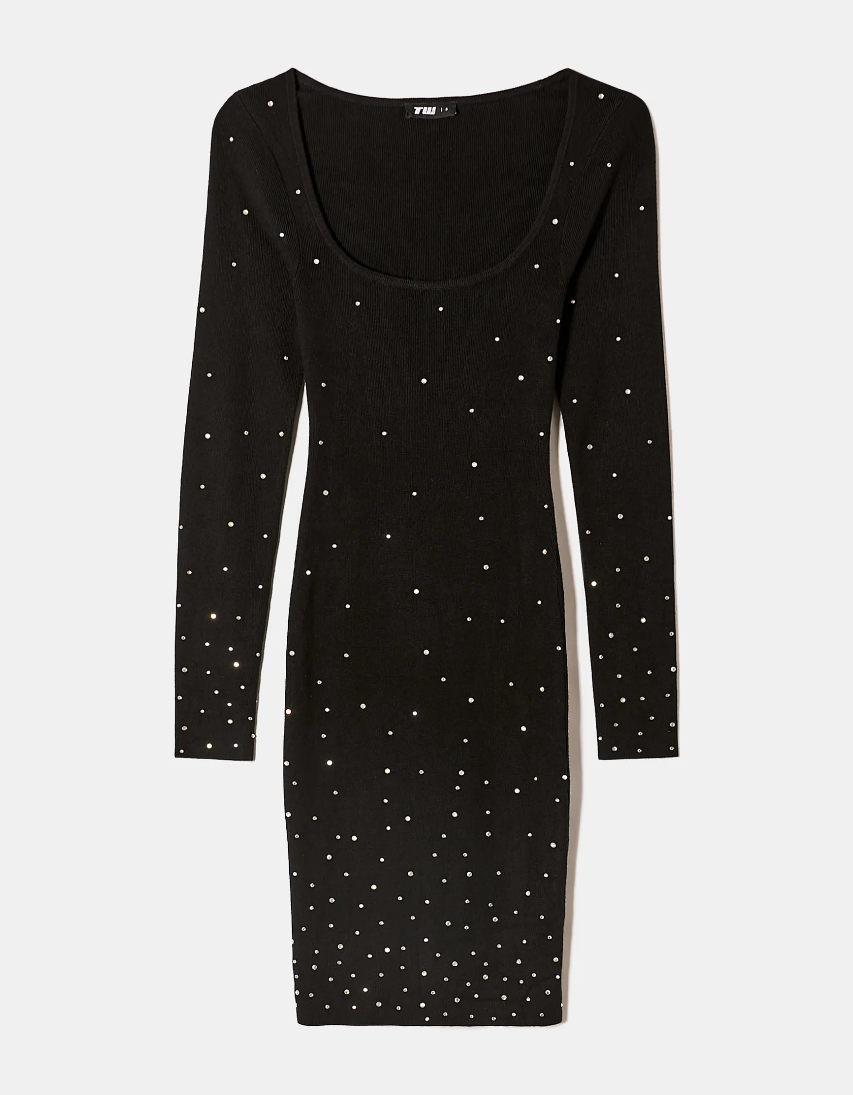 Vestito Corto in Maglia Nera con Strass^Tally Weijl Cheap