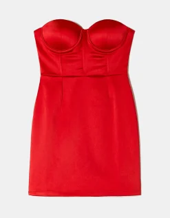 Vestito Corto in Raso Rosso^Tally Weijl Flash Sale