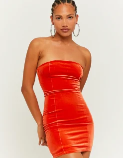 Vestito Corto In Velluto Rosso^Tally Weijl Discount