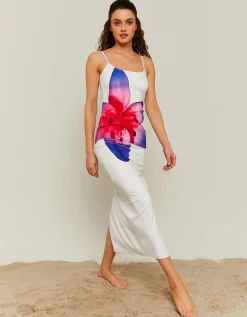 Vestito Lungo Bianco con Stampa Floreale^Tally Weijl Flash Sale