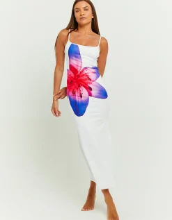 Vestito Lungo Bianco con Stampa Floreale^Tally Weijl Flash Sale