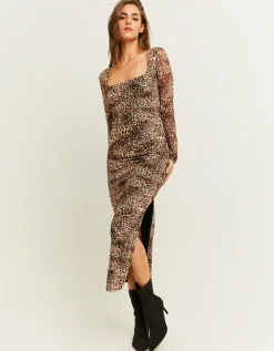 Vestito Lungo Stampa Leo con Spacco Laterale^Tally Weijl Fashion