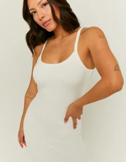Vestito Midi Basico Bianco con Spacco^Tally Weijl New