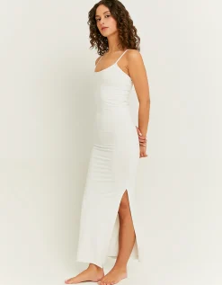 Vestito Midi Basico Bianco con Spacco Laterale^Tally Weijl Online