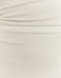 Vestito Midi Basico Bianco con Increspature Laterali^Tally Weijl Shop