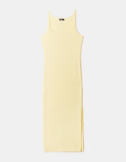 Vestito Midi Basico Giallo con Spacco^Tally Weijl Flash Sale