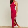 Vestito Midi Basico con Spacco Laterale^Tally Weijl Cheap