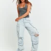 Jeans Cargo Parachute a Vita Media con Strappi^Tally Weijl Shop