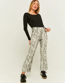 Jeans Cropped Flare Stampa Animalier^Tally Weijl New