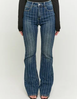 Jeans Flare Comfort Stretch a Vita Alta con Strass^Tally Weijl Outlet