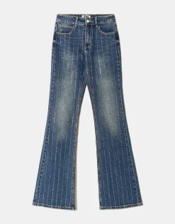 Jeans Flare Comfort Stretch a Vita Alta con Strass^Tally Weijl Outlet