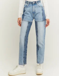 Jeans Mom a Vita Alta con Patchwork^Tally Weijl Shop