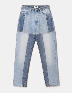 Jeans Mom a Vita Alta con Patchwork^Tally Weijl Shop