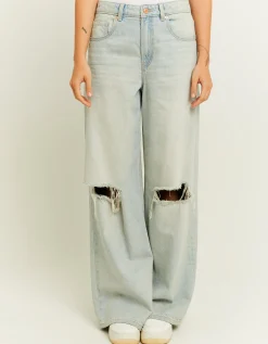 Jeans Palazzo a Vita Media con Strappi^Tally Weijl Outlet