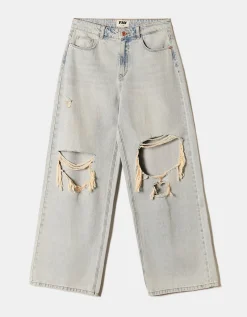 Jeans Skater a Vita Media con Strappi^Tally Weijl Store