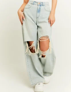 Jeans Skater a Vita Media con Strappi^Tally Weijl Store