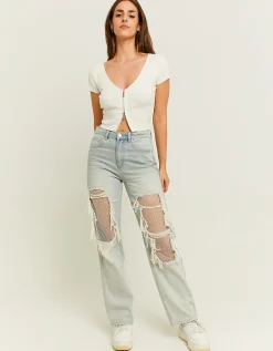 Jeans Straight Leg con Strappi^Tally Weijl Hot