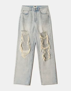 Jeans Straight Leg con Strappi^Tally Weijl Hot